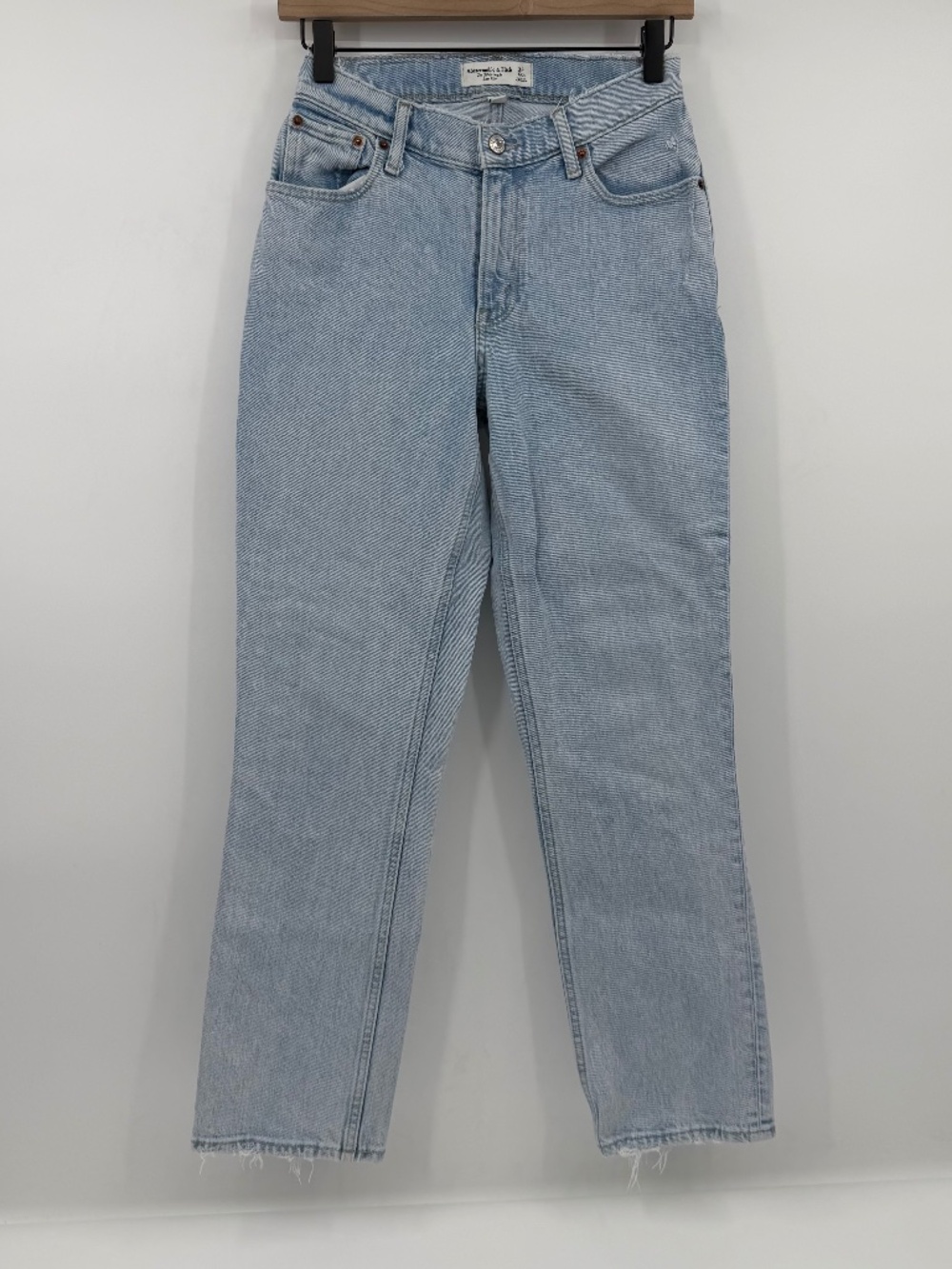 Abercrombie Fitch Jeans Women 24 Blue 90s Straight Low Rise Curve Love Denim